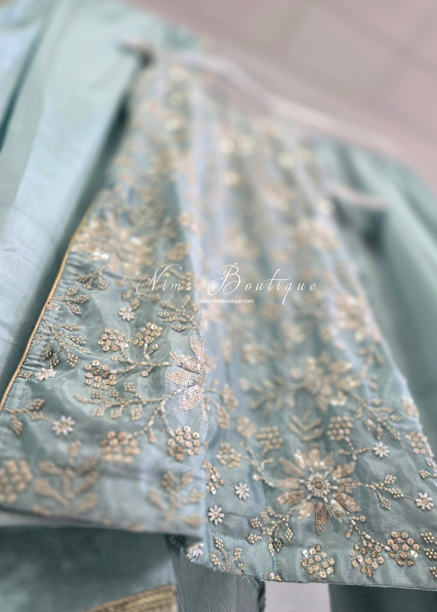 Pearl Embellished Sharara Suit (10-12)