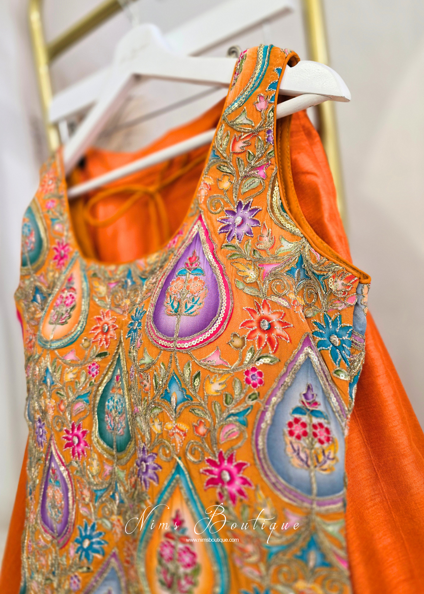 Hema Amber Printed & Embroidered Long Blouse (10-12)