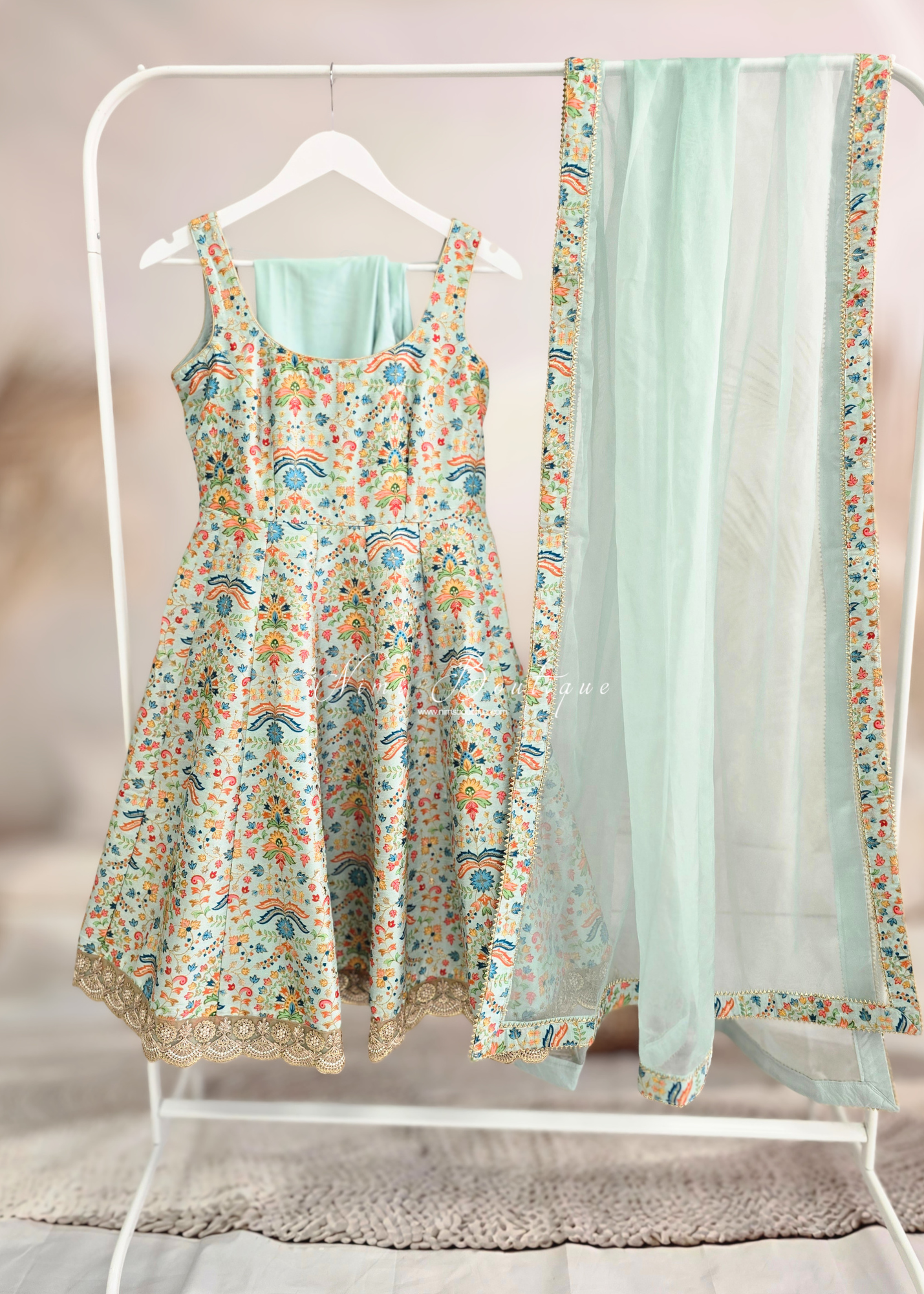 Mia Mint & Pastels Frock Pajami Suit (sizes 4-16)