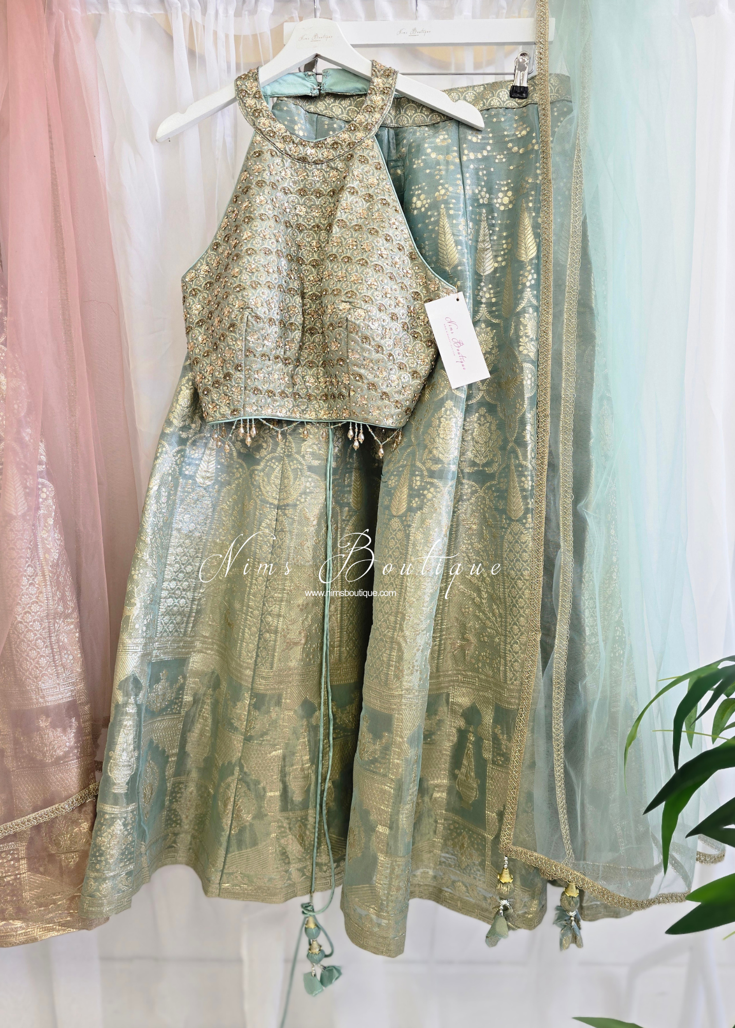 Luxury Corset Top and Trouser Suit (size 10-12)