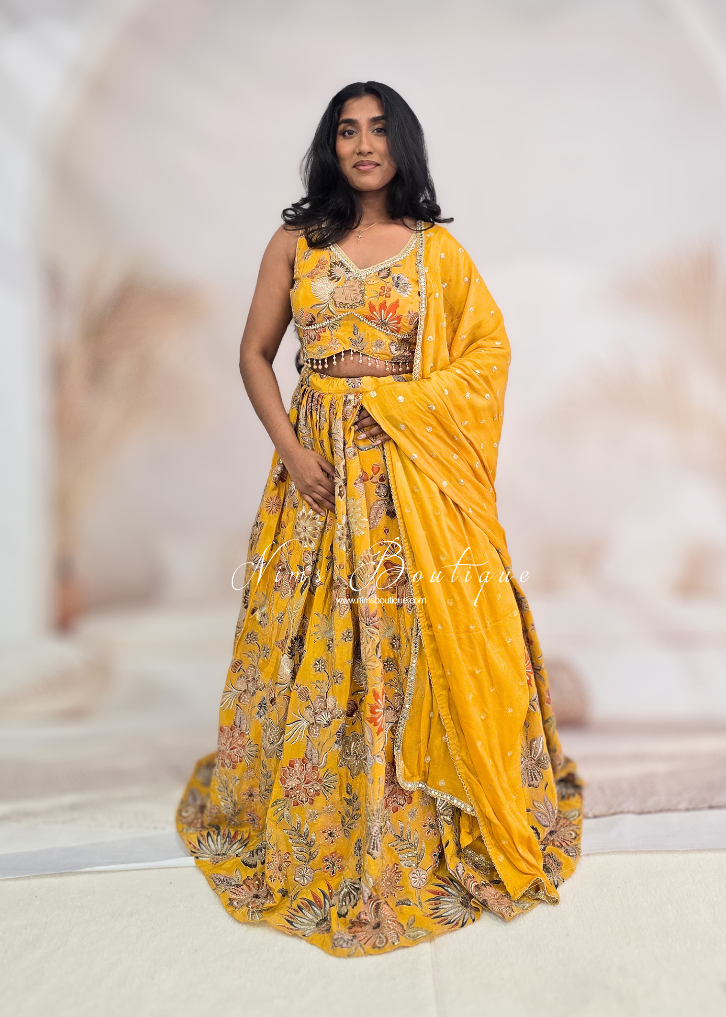 Luxury Floral Embellished Lehnga (size 12)