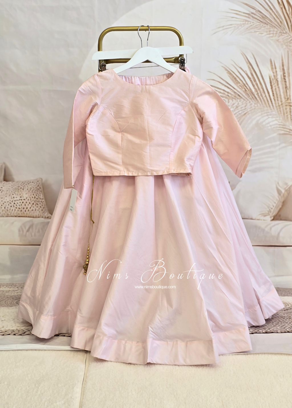 Readymade Light Blush Silk skirt/lehnga (sizes 4-20)