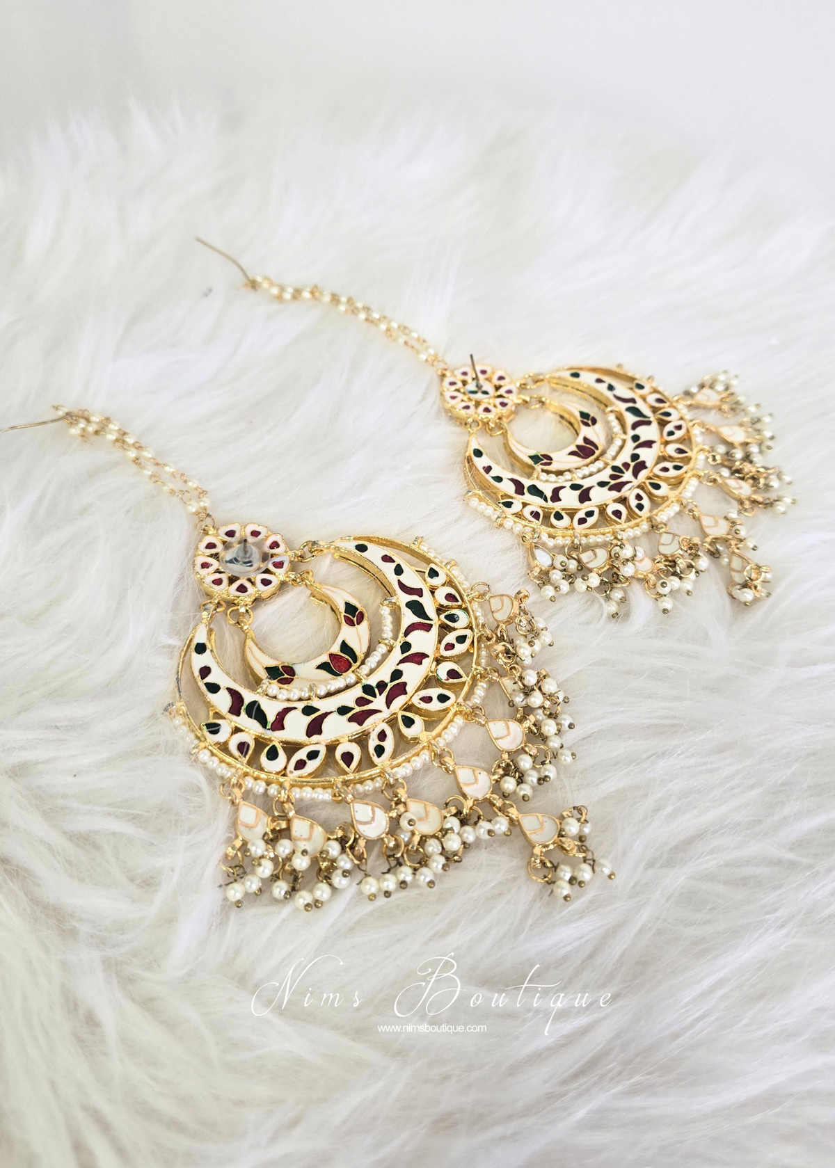 Large Luxury Kundan Statement earrings