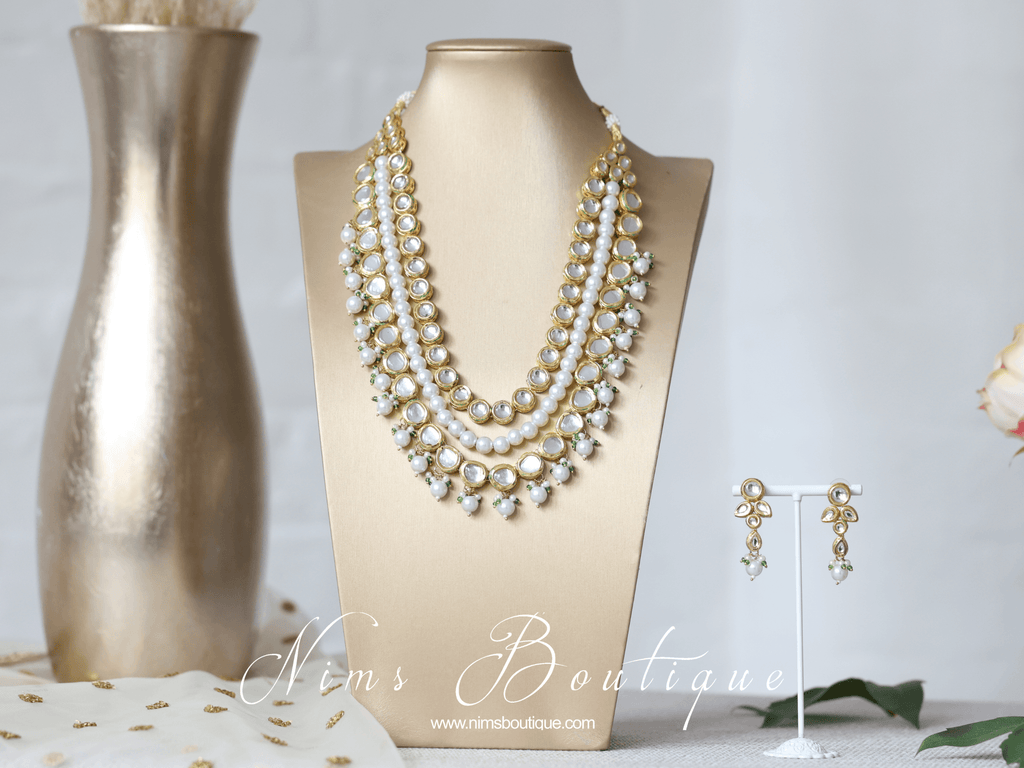 Nims Boutique Myra Blossom Kundan Pearl Haar Set