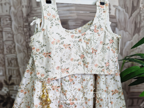 Isabel Readymade Ivory, Peach & Mint Embroidered Sleeveless Blouse (sizes 4-12)