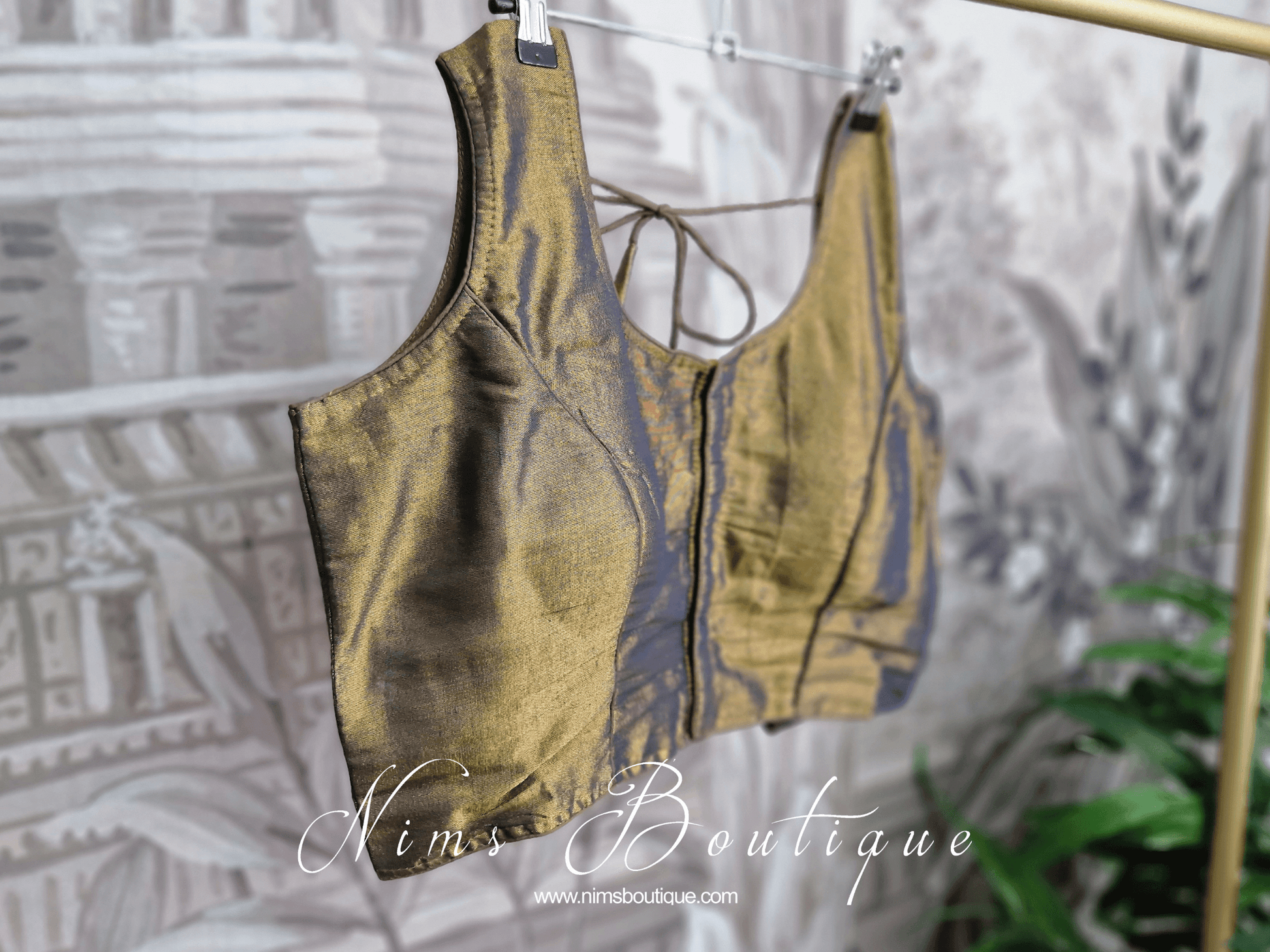 Nims Boutique The NB Bronze/Khakhi Blouse 16-18