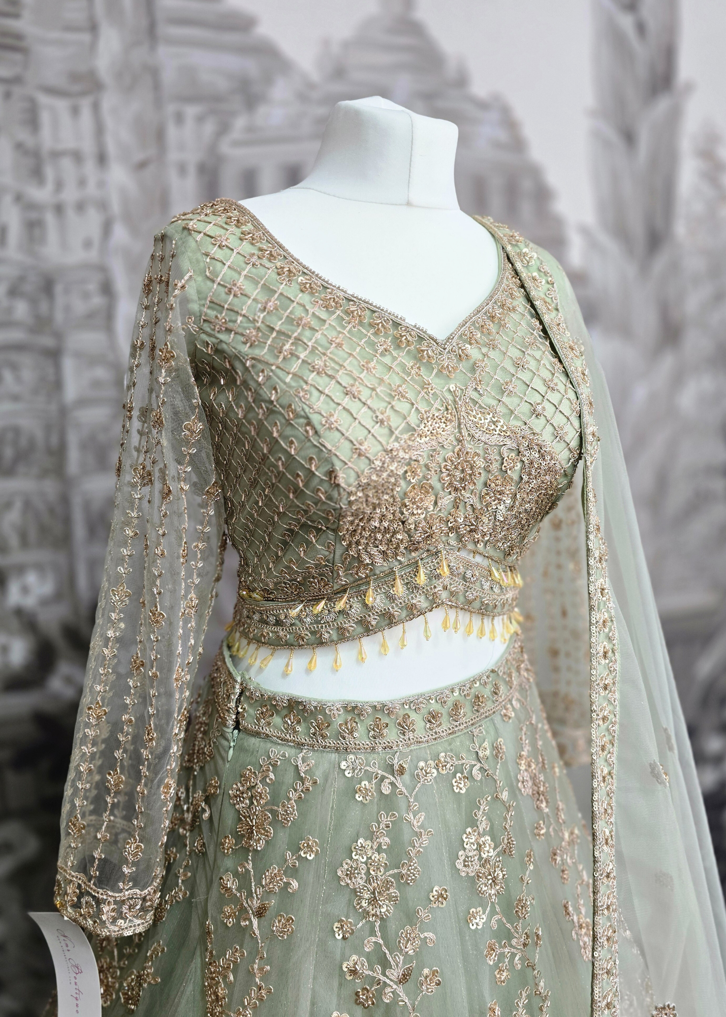 Luxury Mint Lehenga (size 12)