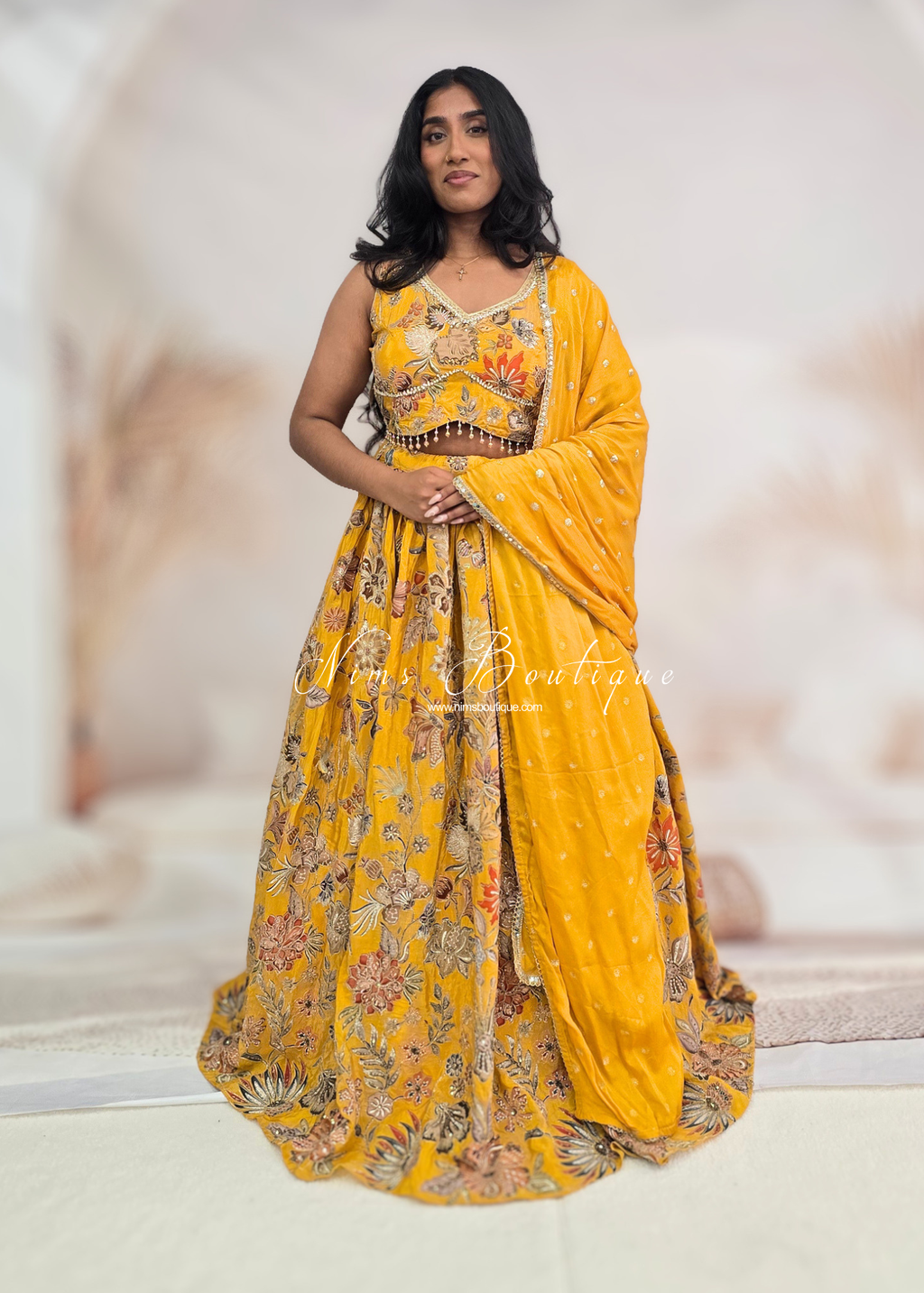 Luxury Floral Embellished Lehnga (size 12)