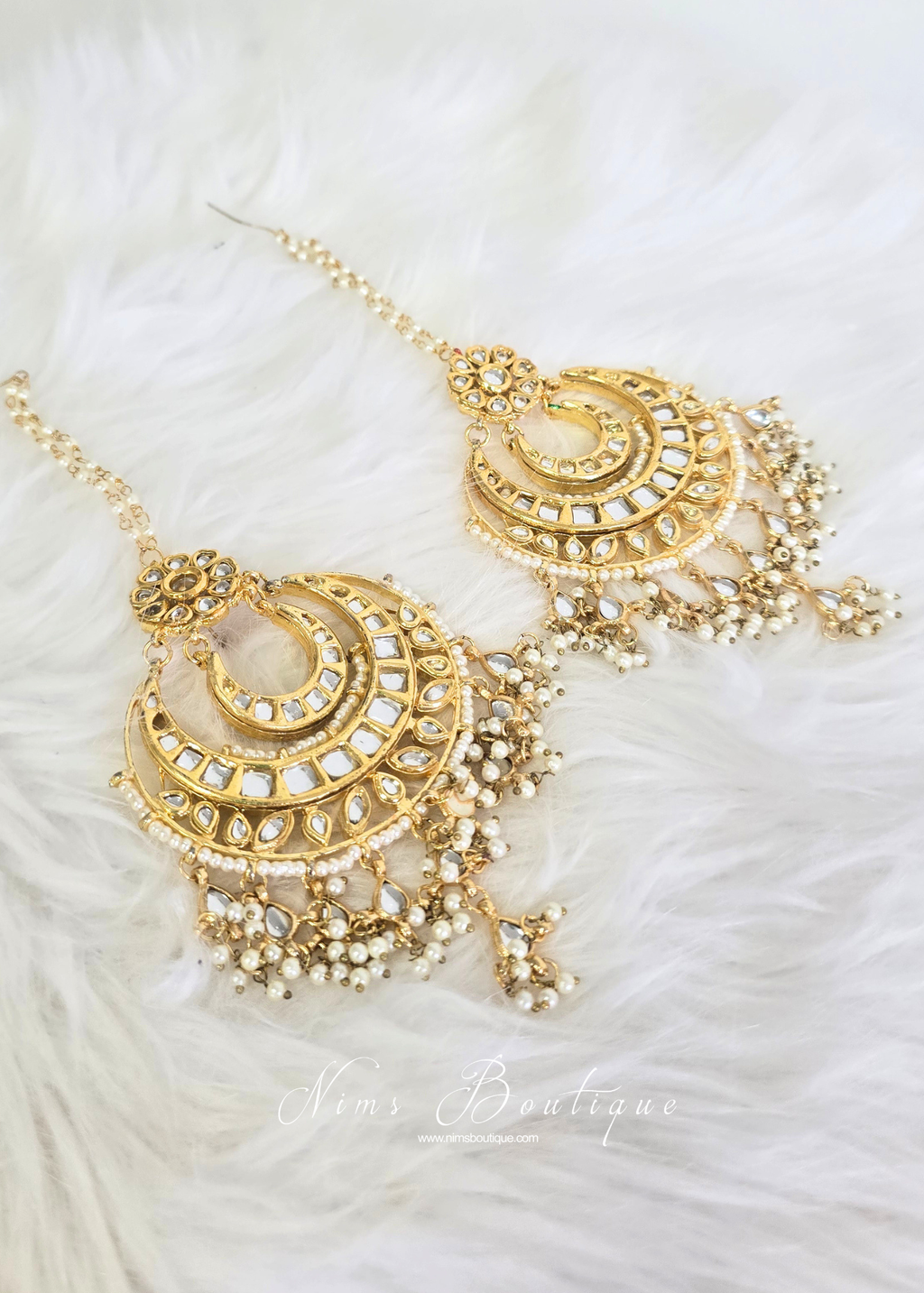 Large Luxury Kundan Statement earrings
