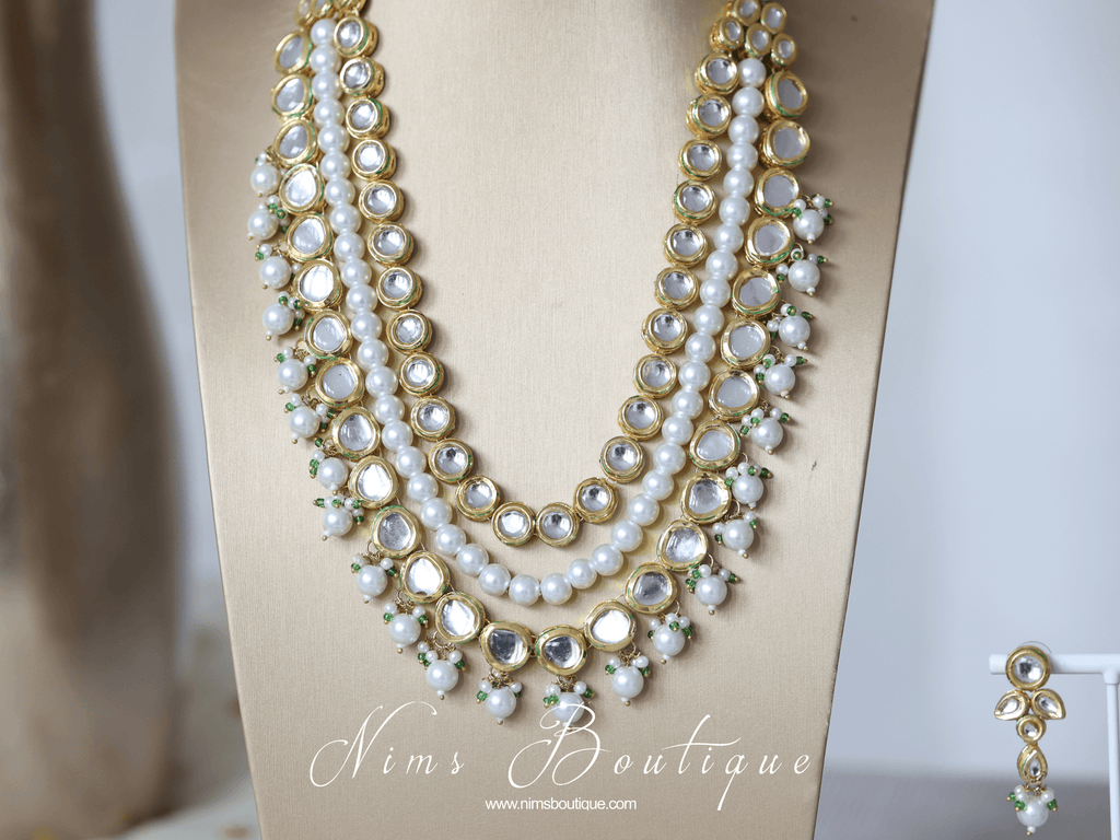Nims Boutique Myra Blossom Kundan Pearl Haar Set