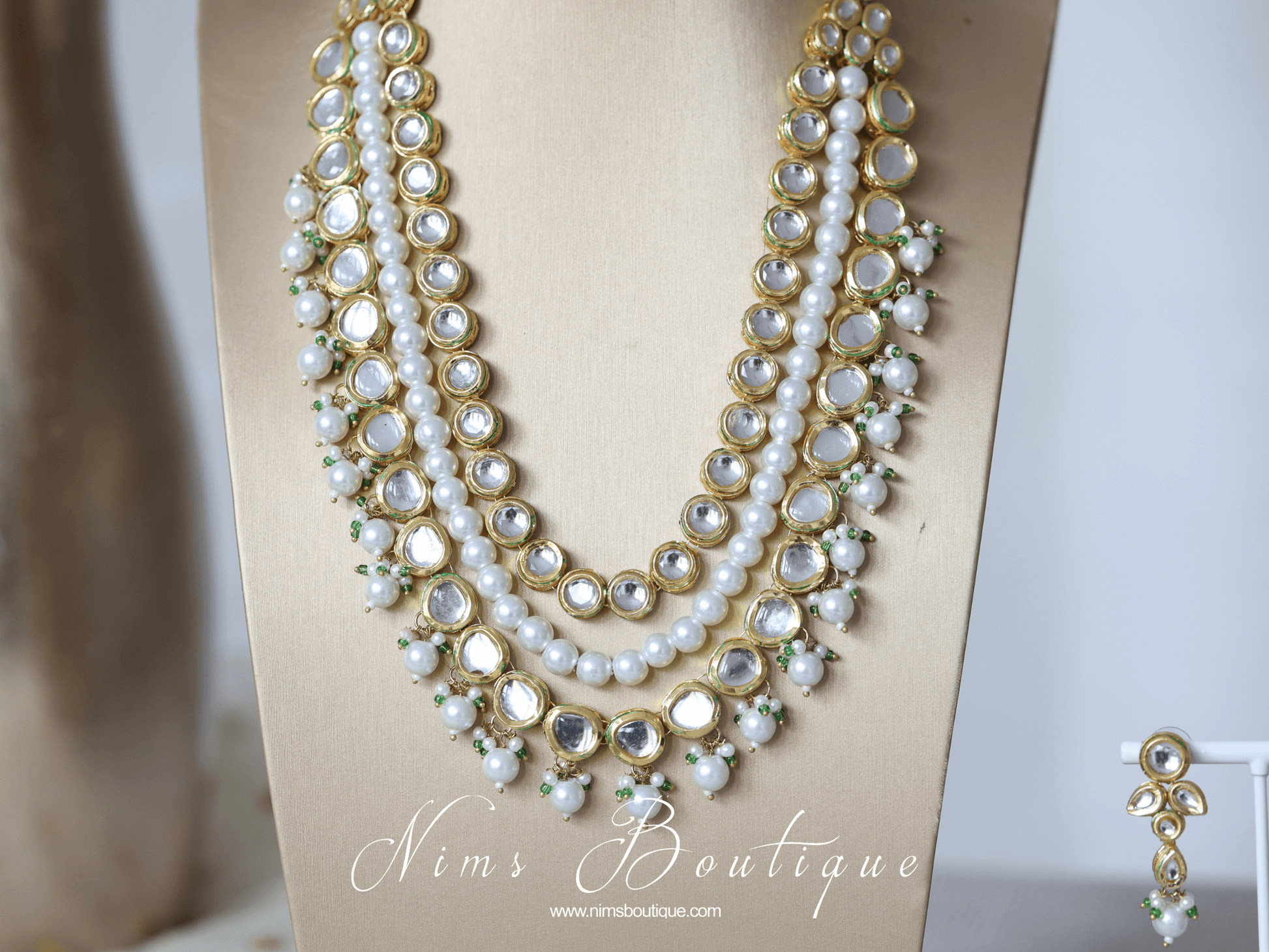 Nims Boutique Myra Blossom Kundan Pearl Haar Set