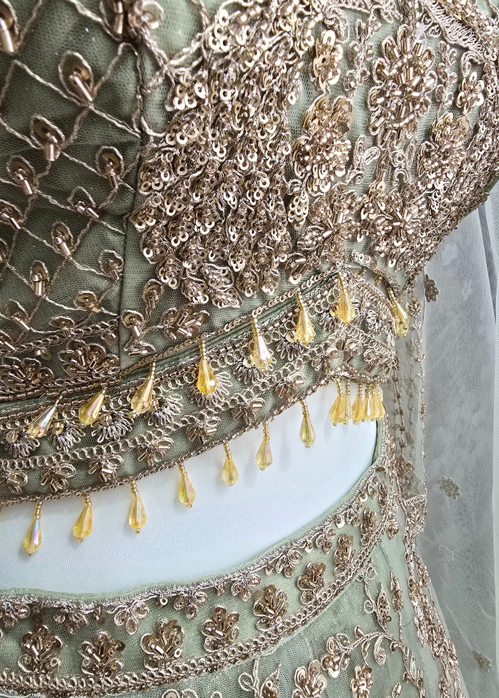 Luxury Mint Lehenga (size 12)