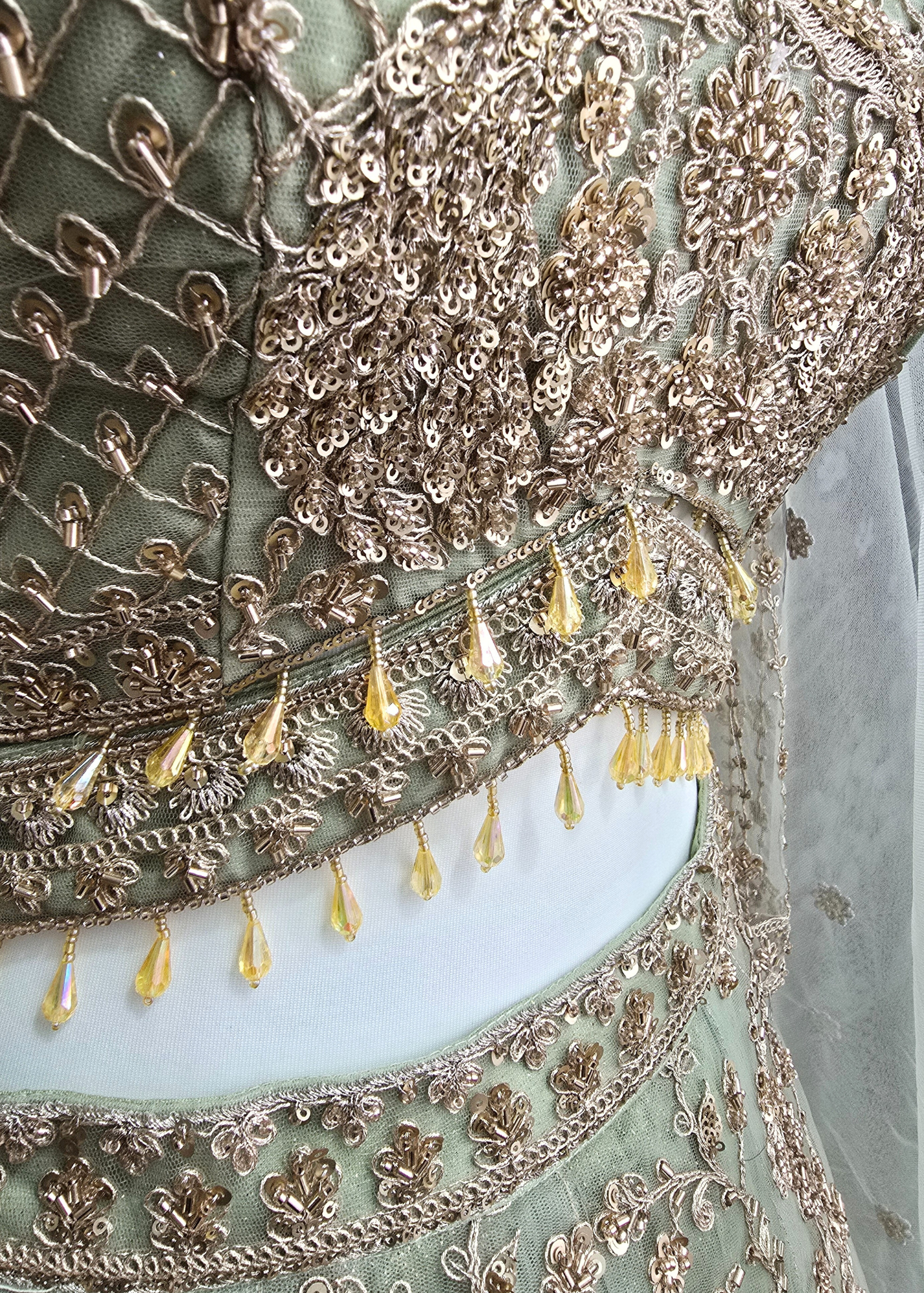 Luxury Mint Lehenga (size 12)