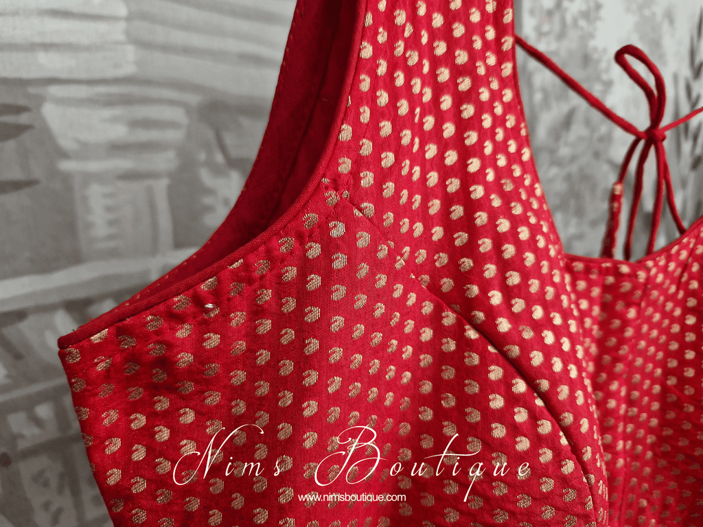 Nims Boutique The NB Red & Gold Blouse 16-18