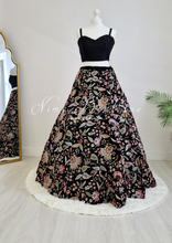 Sarika Black Multicolour Embellished Luxury Skirt (sizes 4-22)