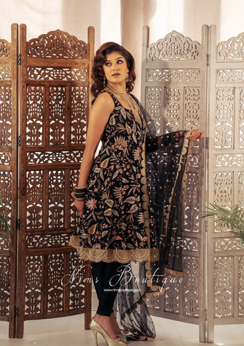 Sarika Luxury Black Anarkali Suit with Pajami (sizes 4-14)