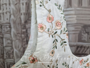 Isabel Readymade Ivory, Peach & Mint Embroidered Sleeveless Blouse (sizes 4-12)