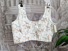 Isabel Readymade Ivory, Peach & Mint Embroidered Sleeveless Blouse (sizes 4-12)