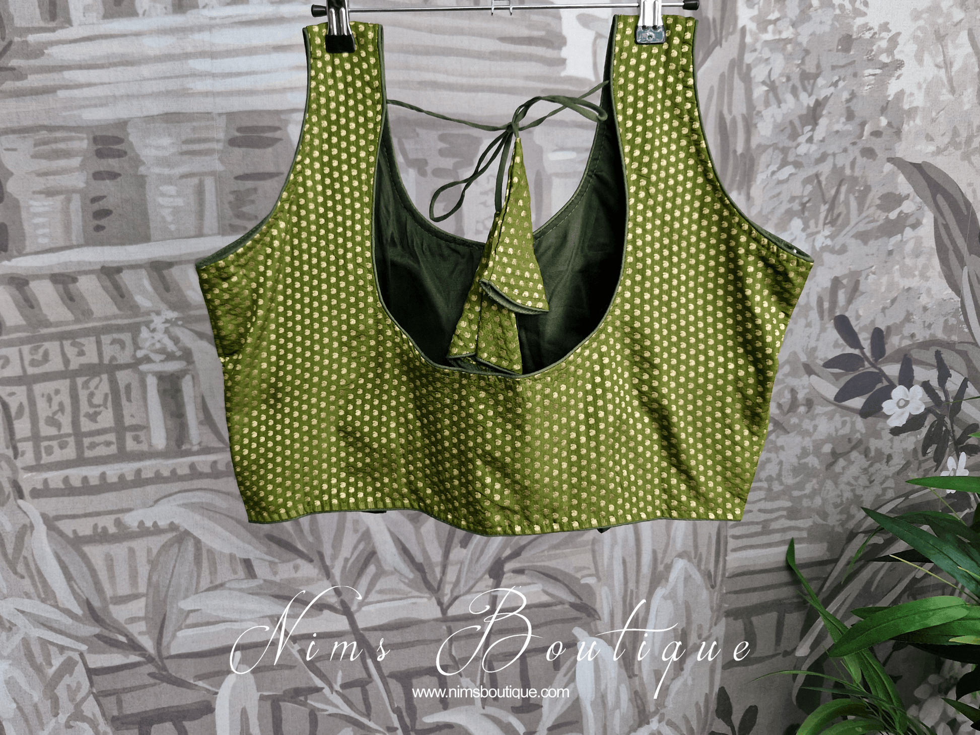 Nims Boutique The NB Olive Green Blouse 16-18