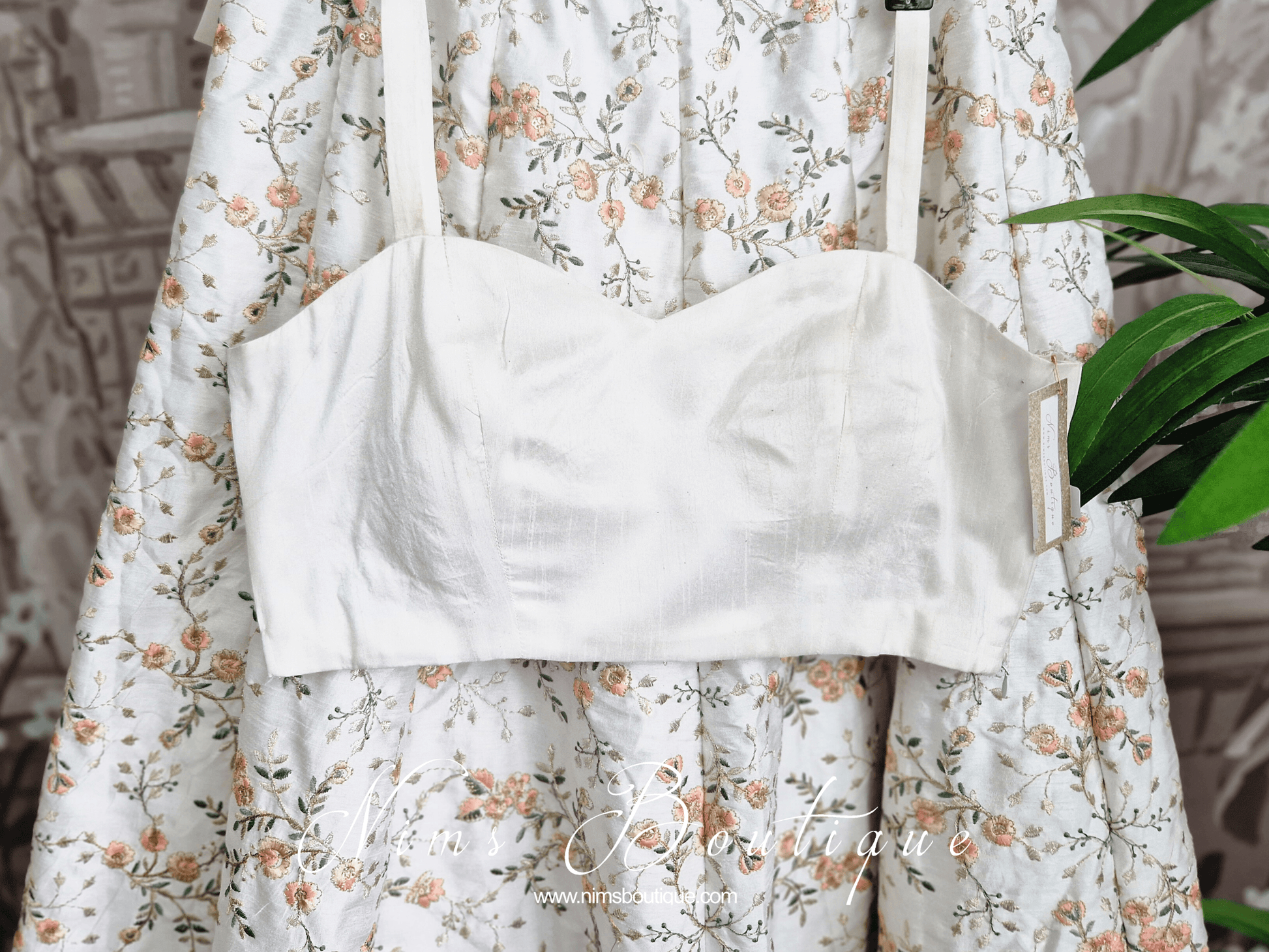 Nims Boutique Gia White Strap Blouse sizes 4-14