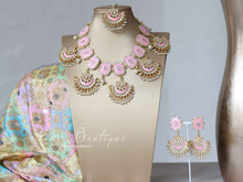 Mishka Pink Blossom Meenakari  Set