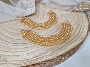 Royal Gold Earring Chains/Saharas (5 row)