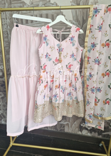 Pink Floral Sharara Suit Size 12-14