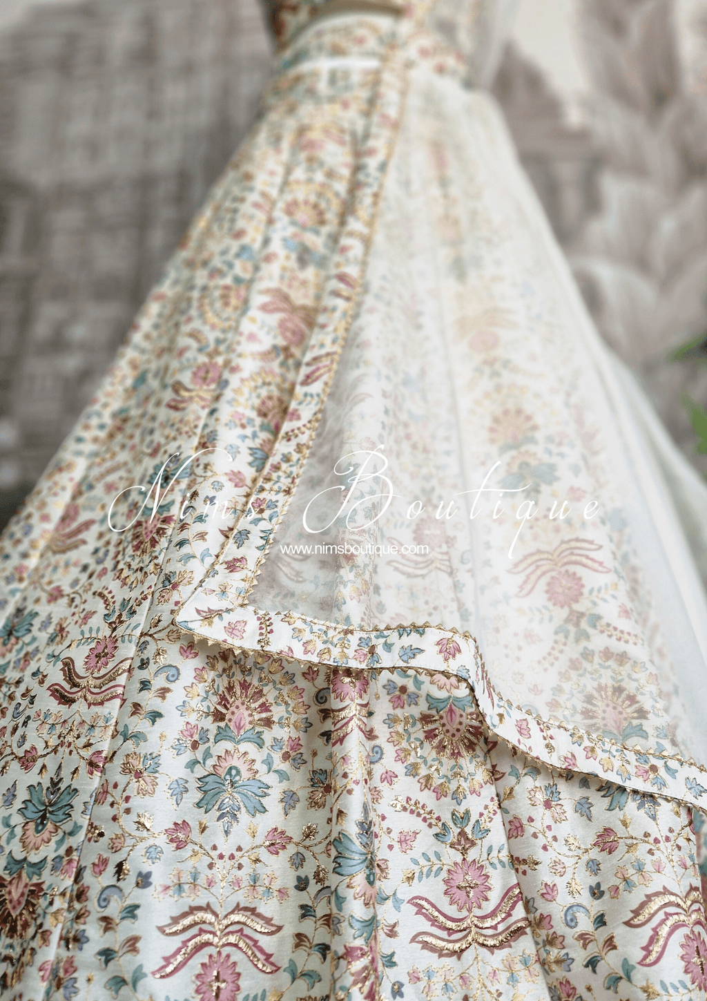 Nims Boutique Mia Ivory & Pastel Lehnga sizes 4-16