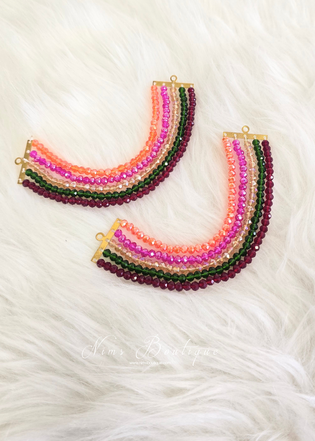 Royal Multicolour Earring Chains/Saharas (5 row) (Copy)
