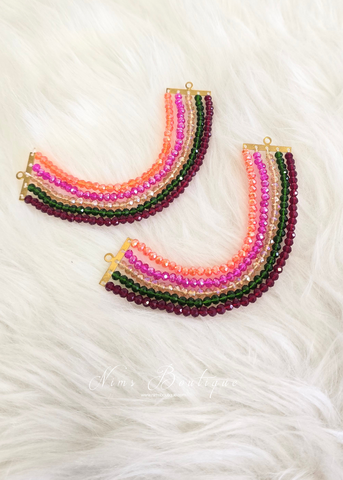Royal Multicolour Earring Chains/Saharas (5 row) (Copy)