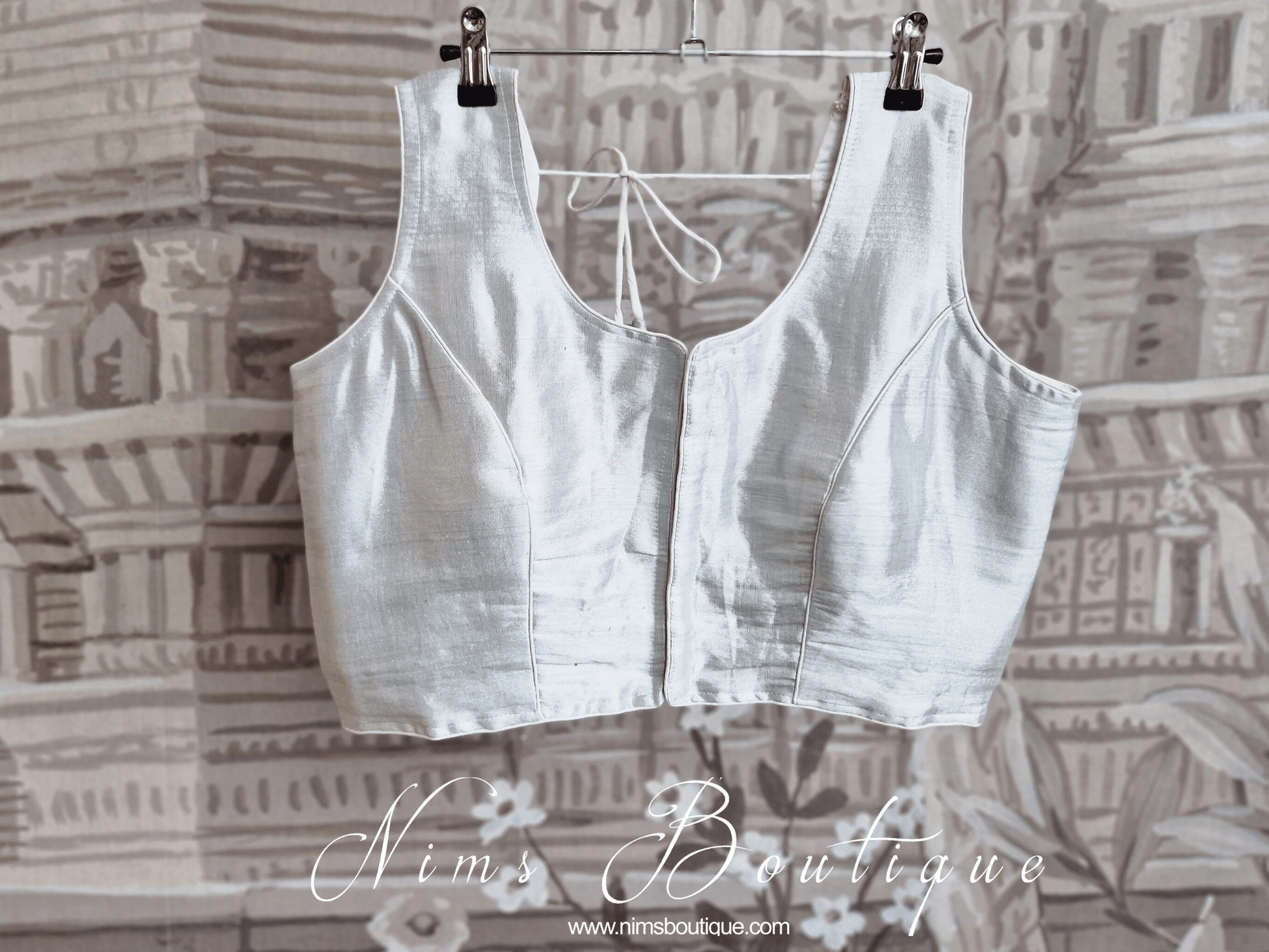 Nims Boutique The NB Silver Blouse 16-18