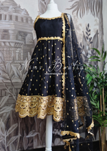 The NB Luxury Black Silk Anarkali with Pajami (size 4-16)