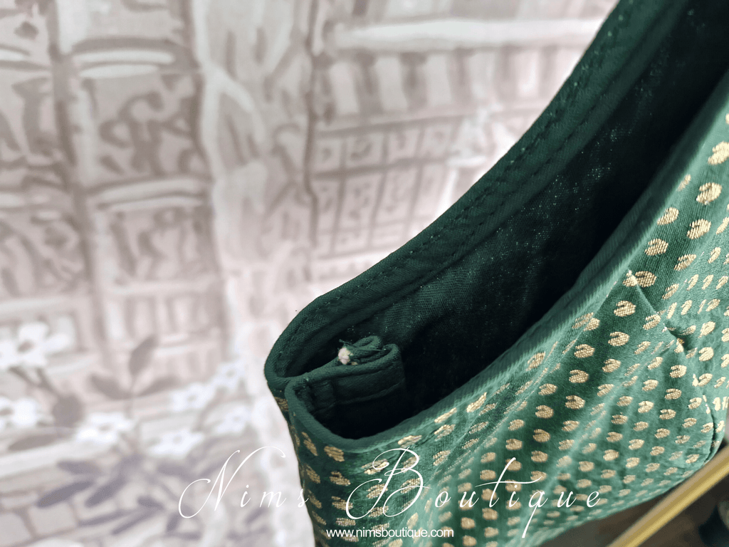 Nims Boutique The NB Green Brocade Blouse 16-18