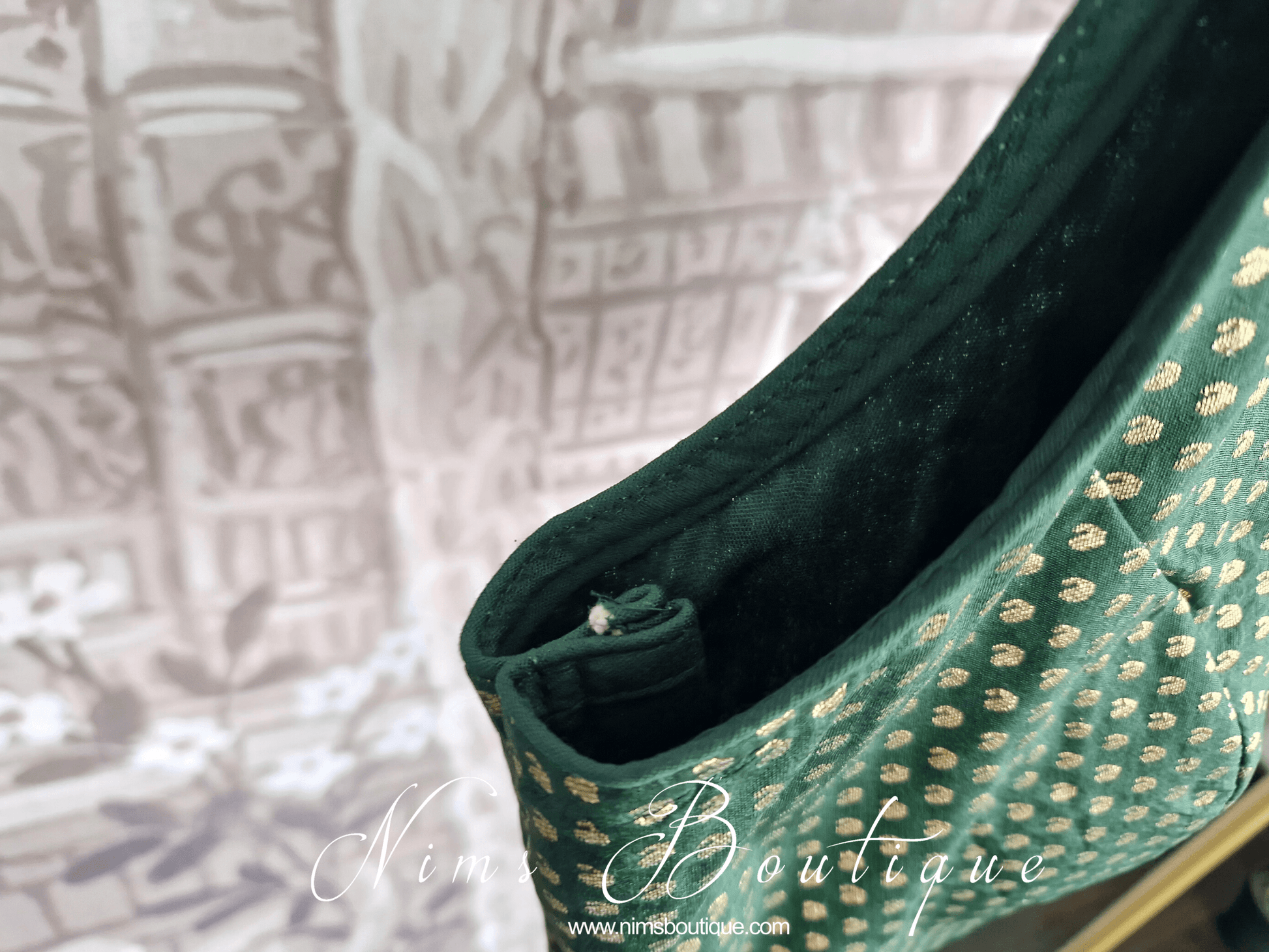 Nims Boutique The NB Green Brocade Blouse 16-18