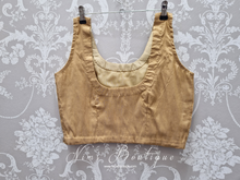 Sleeveless Gold Raw Silk Blouse (4-12)