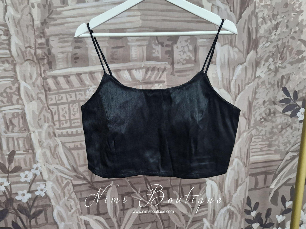 Nims Boutique Maya Black Thin Strap Blouse size 4-16