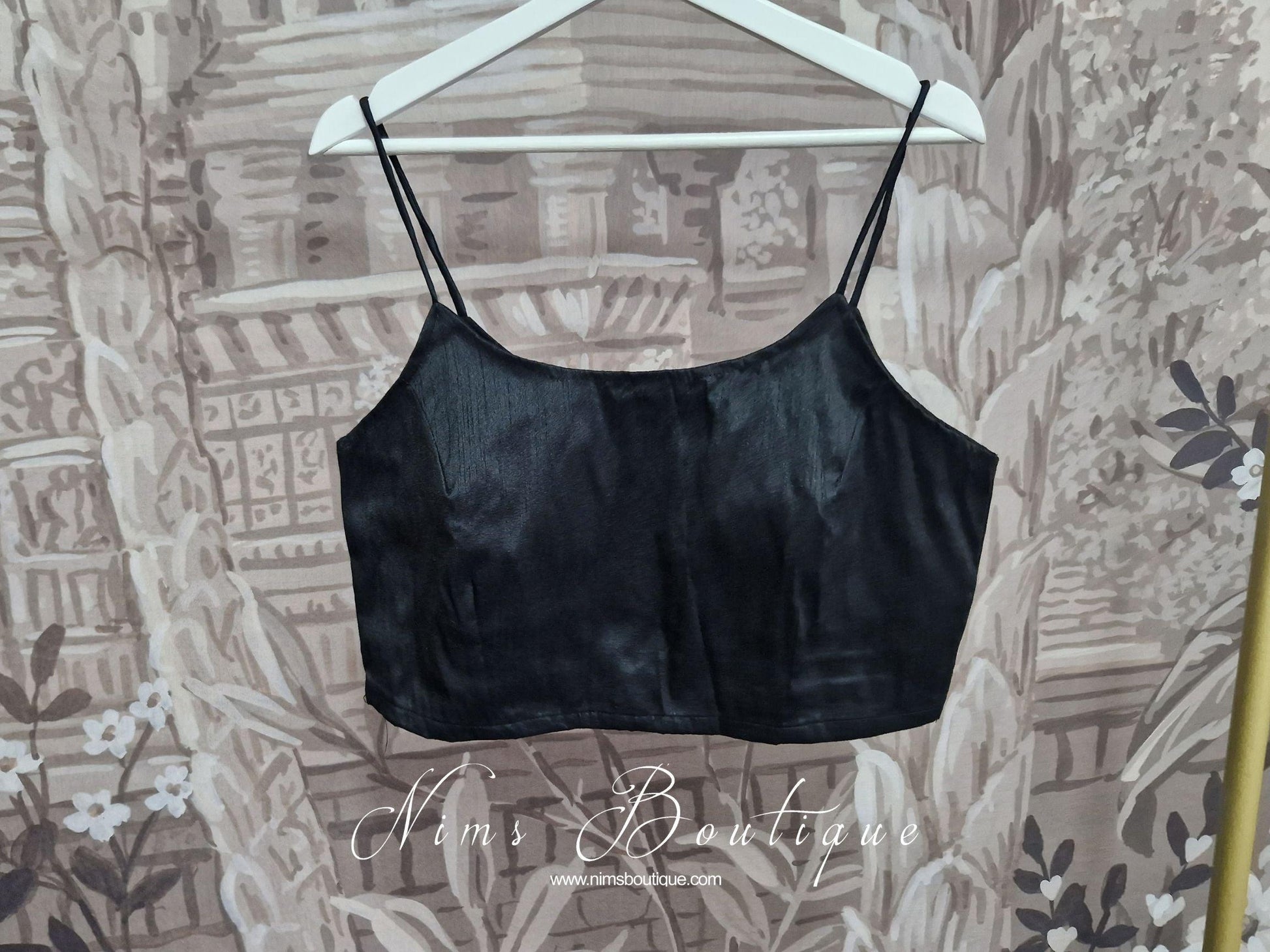 Nims Boutique Maya Black Thin Strap Blouse size 4-16