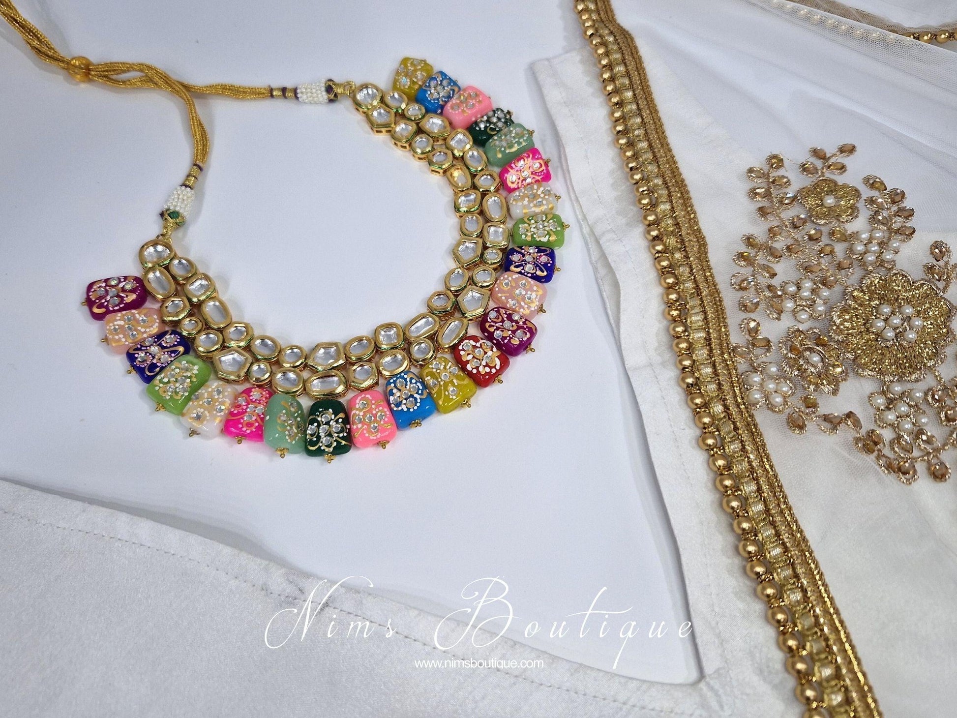 Nims Boutique Limited Edition Multicolour Akira Kundan Set