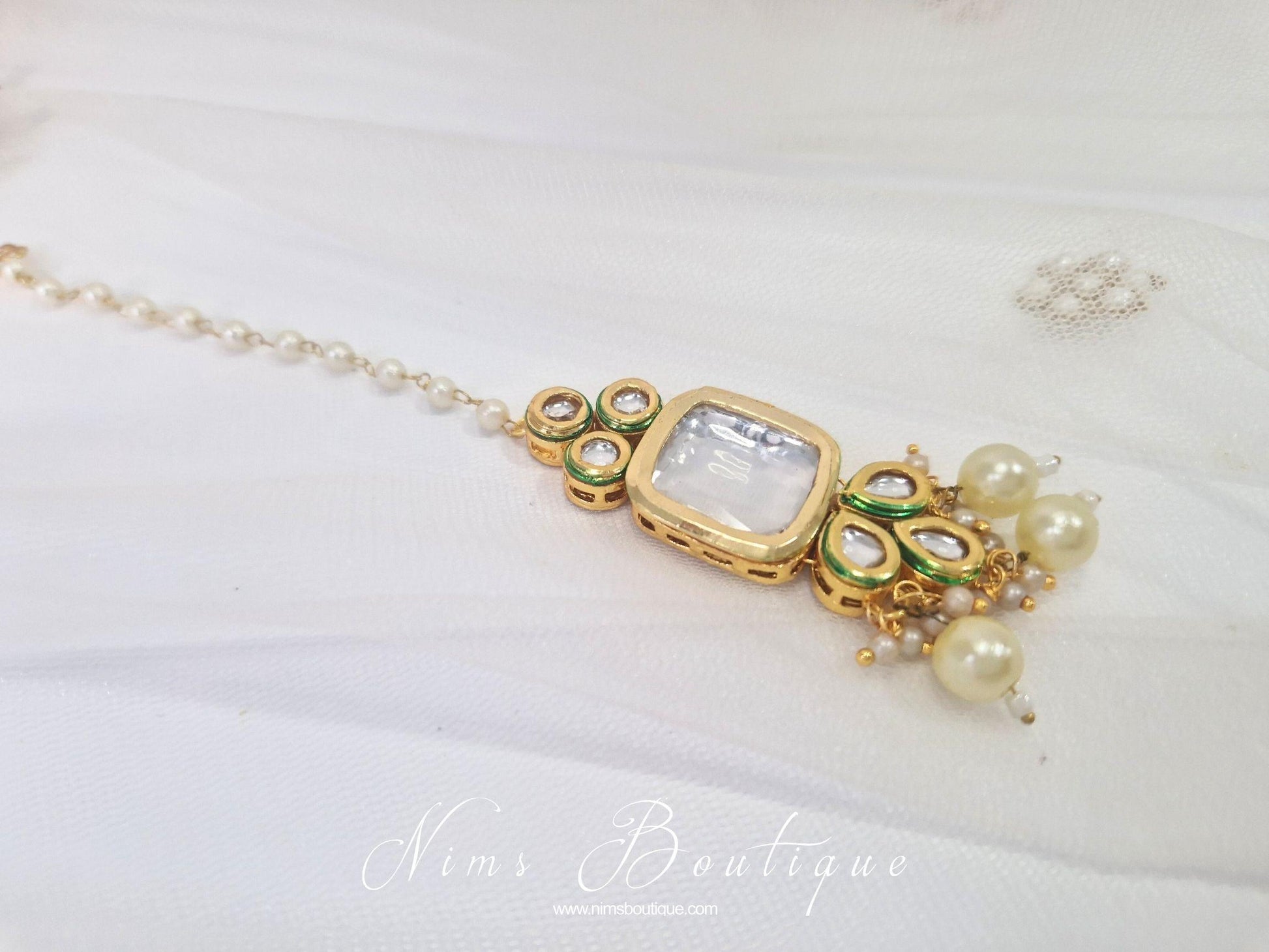 Nims Boutique Raman Kundan & Pearl Tikka
