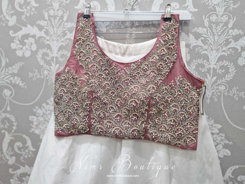 Limited Edition Mauve & Silver Embroidered Blouse (10-12)