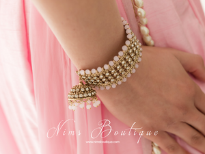 Royal Blush Bracelet with hanging chumka