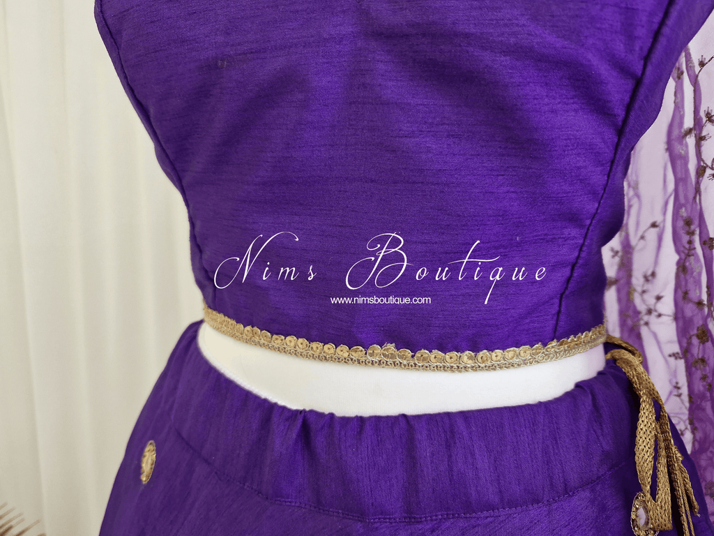Nims Boutique Rupa Cadbury Purple Luxury Silk V Neck Blouse size 4-22