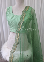 Mint Sequin Organza Dupatta/Chunni