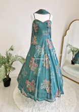 Green Floral Dress with Pajami (size 4-16)