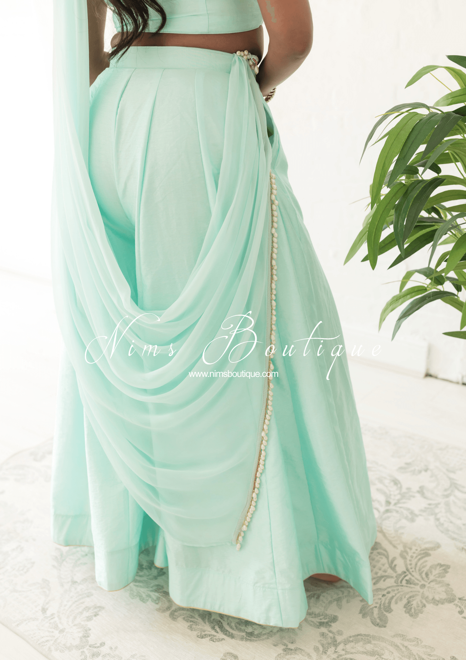Nims Boutique Arya Mint Flared Trousers sizes 4-14