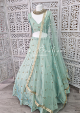 Rani Luxury Mint Mirror readymade skirt/lehnga (size 4-24)