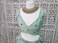 Rani Luxury Mint Silk Mirror Blouse (size 4-16)