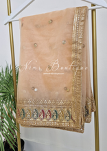 Sunidhi Gold Multicolour Organza Dupatta/Chunni