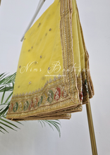 Sunidhi Yellow Multicolour Organza Dupatta/Chunni