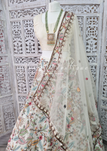 Sarika Luxury White Organza Embroidered Dupatta/Chunni